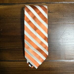 NWT Stafford Men’s Tie Orange and White Striped